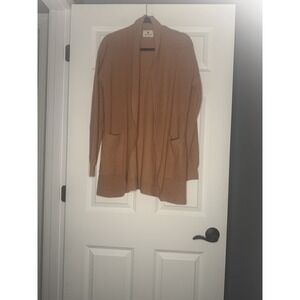 Betseys Boutique Shop Open Front Cardigan Sweater Xl Ribbed Mauve